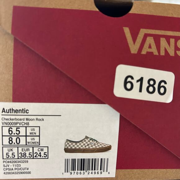 NEW Vans Womens Authentic Checkerboard Moon Rock Low Lace Skate Sneaker Shoes 8 - Picture 6 of 9